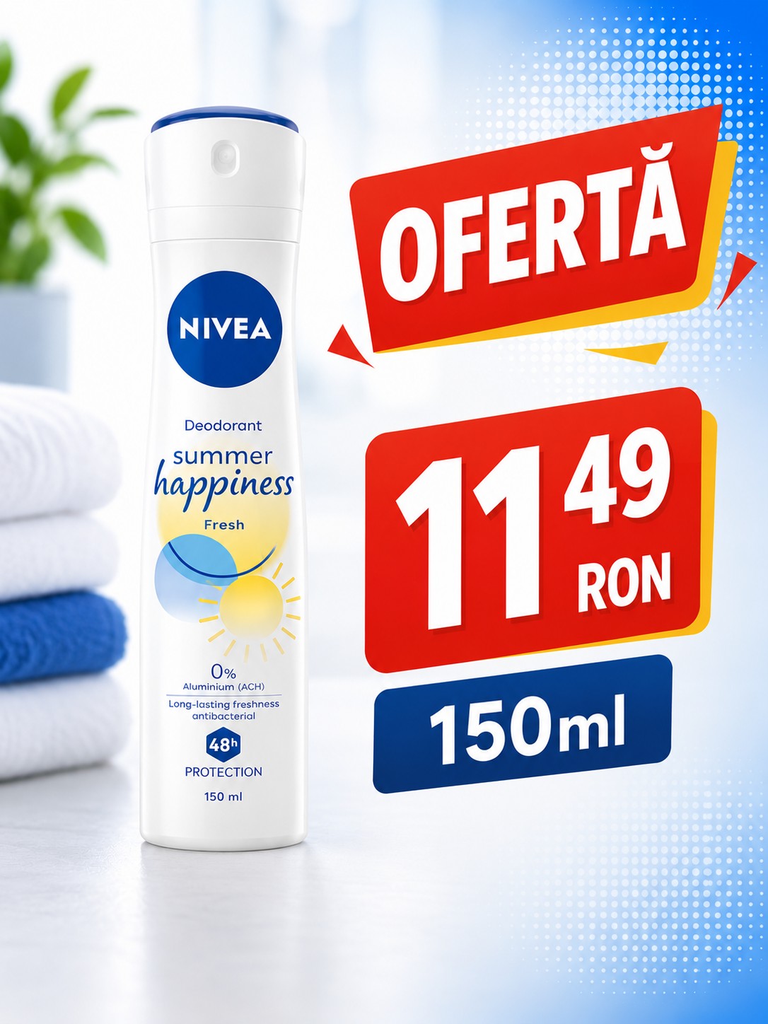 Nivea Antiperspirant Deo 150ml Fresh Summer
