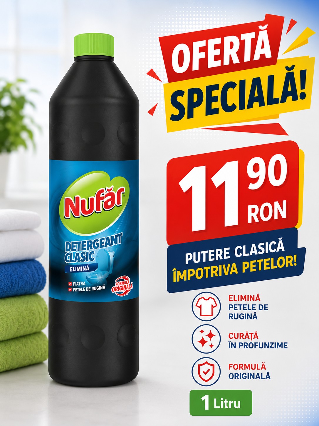 Detrartrant Nufar Clasic, 1 l