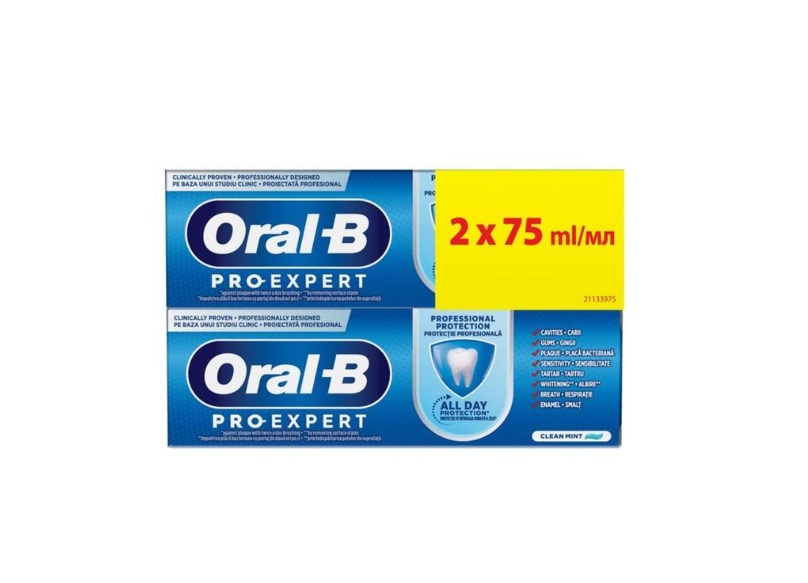 Pasta Dinți Pro Expert 2x75ml Professional Protection Oral-B