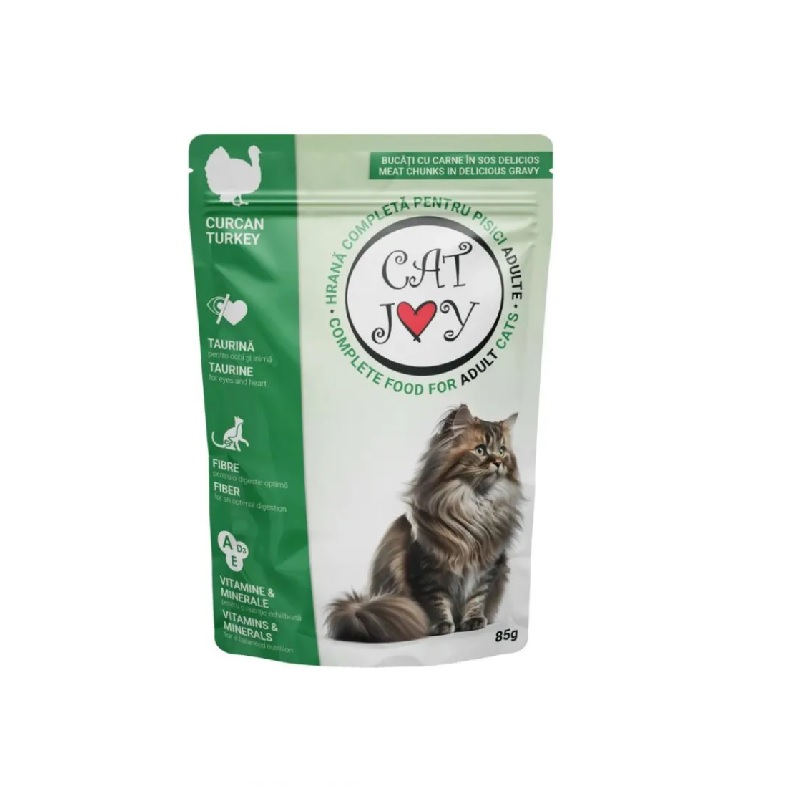 Hrana umeda pentru pisici Cat Joy curcan 85g