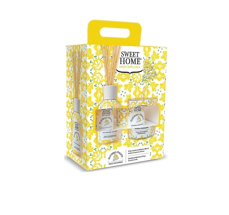 Sweet Home Caseta Cadou (Bețișoare Parfumate100 ml+Candelă110 gr) Elicriso Italico
