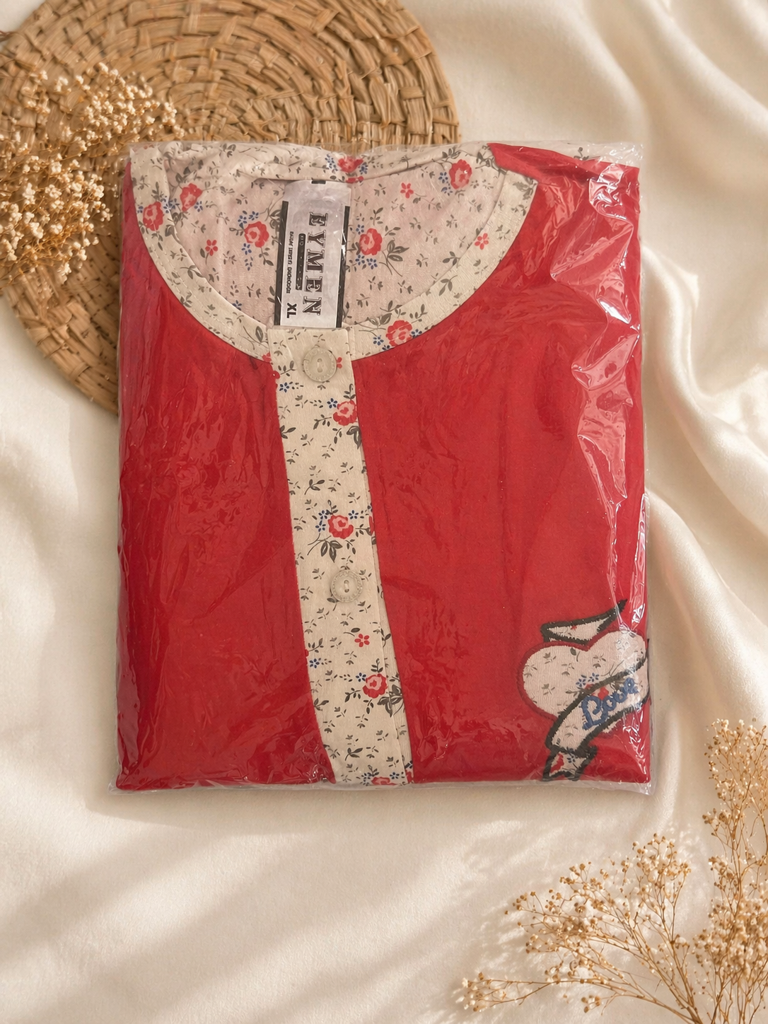 Pijama damă cu imprimeu floral și nasturi -confort zilnic Marimea XXL