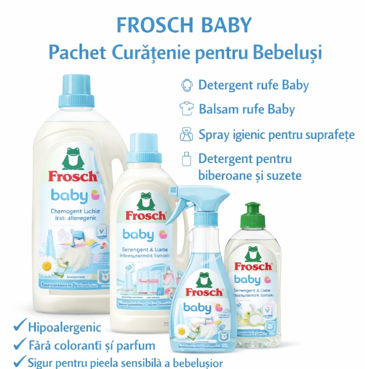 Pachet Frosch Baby – Curățenie delicată și sigură pentru bebelușul tău 