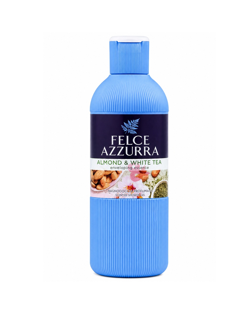 Felce Azzurra gel dus 650 ml almond  white tea 