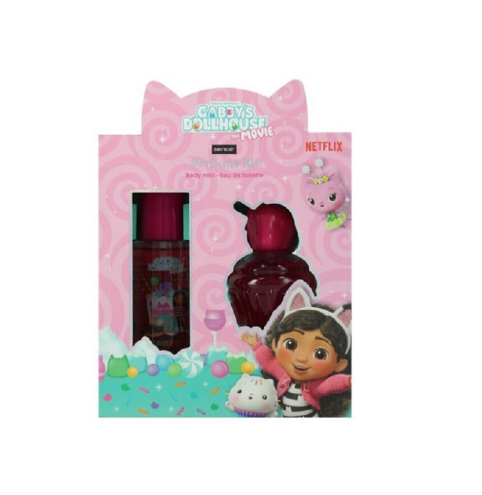 Set Cadou Parfum Sence pentru Fetite Body Mist 100 ml si Apa de Toaleta 50 ml Gabby’s Dollhouse