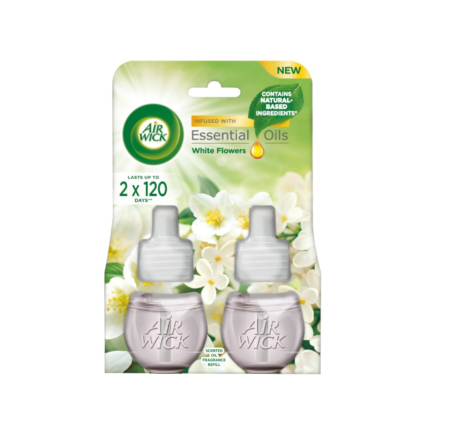 Air Wick odorizant rezerva 2X19ml white flowers 