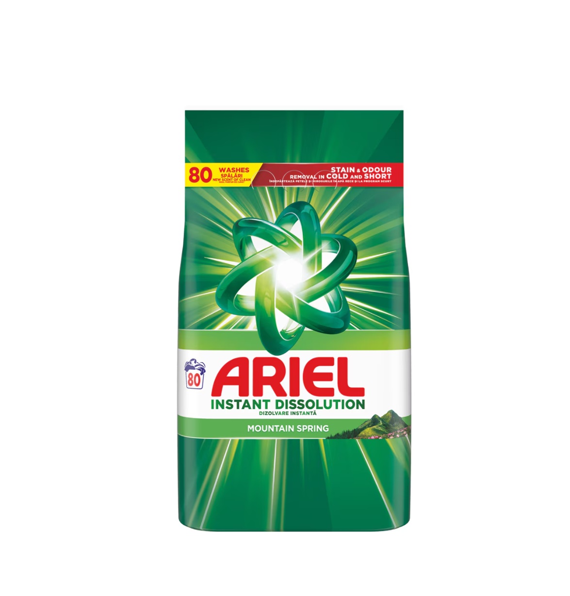 Detergent automat ARIEL Mountain Spring, 5.2 kg, 80 spalari 