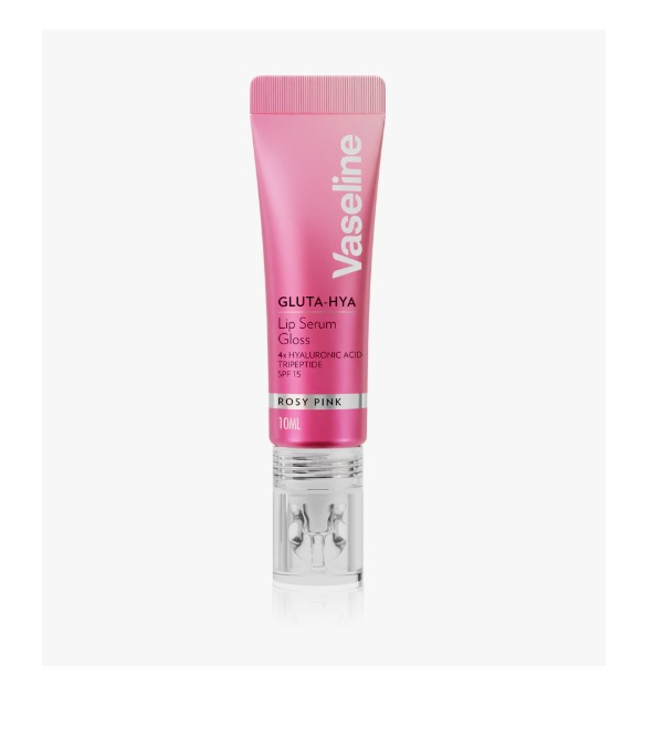 Vaseline Loțiune Serum Gloss pentru Buze Gluta-Hya Rosy Pink 10 ml