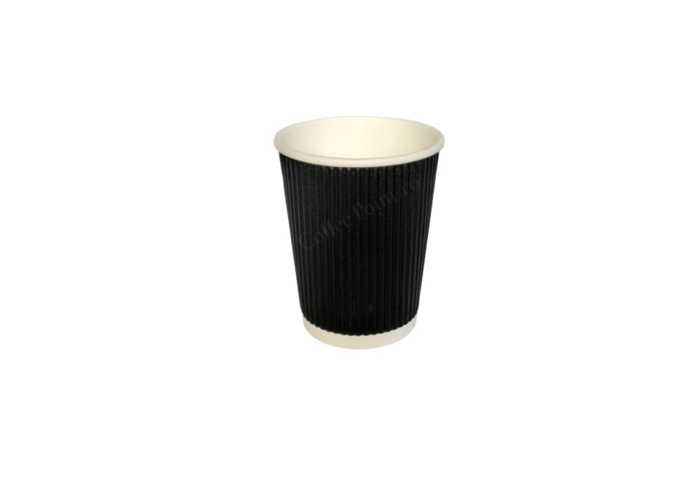 Pahare Carton 8Oz Perete Dublu Ripple Clino 25 Buc/Set
