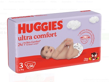 Scutece Huggies Ultra Comfort Jumbo 4-9kg 56 buc nr 3