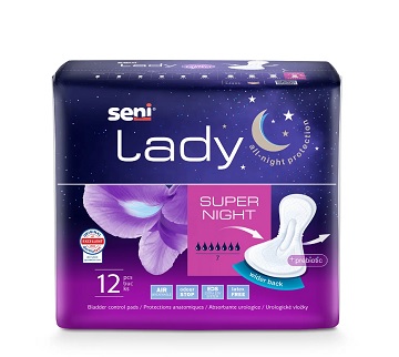 Absorbante Urologice pentru Femei Seni Lady Super Night 12 buc