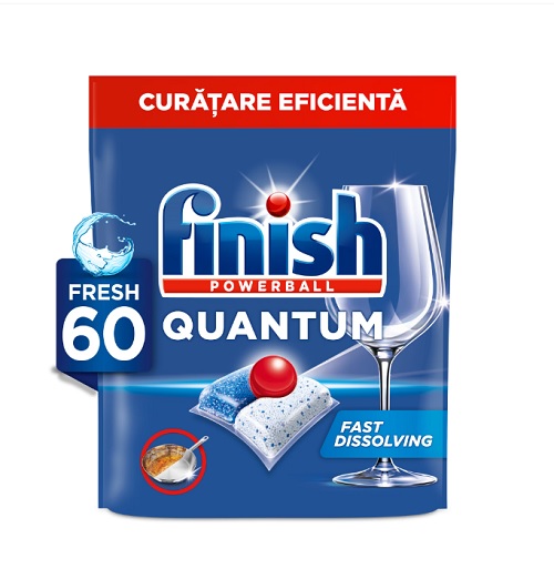 Detergent de vase pentru masina de spalat Finish Quantum 60 tablete