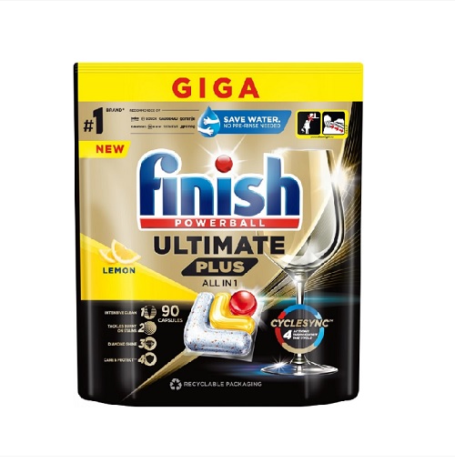 Detergent pentru masina de spalat vase Finish Ultimate Plus Lemon 90 tablete 