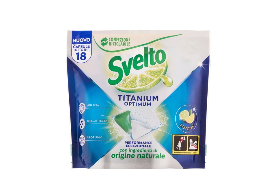 Detergent Vase Capsule Titanium Limone 18 Buc Svelto