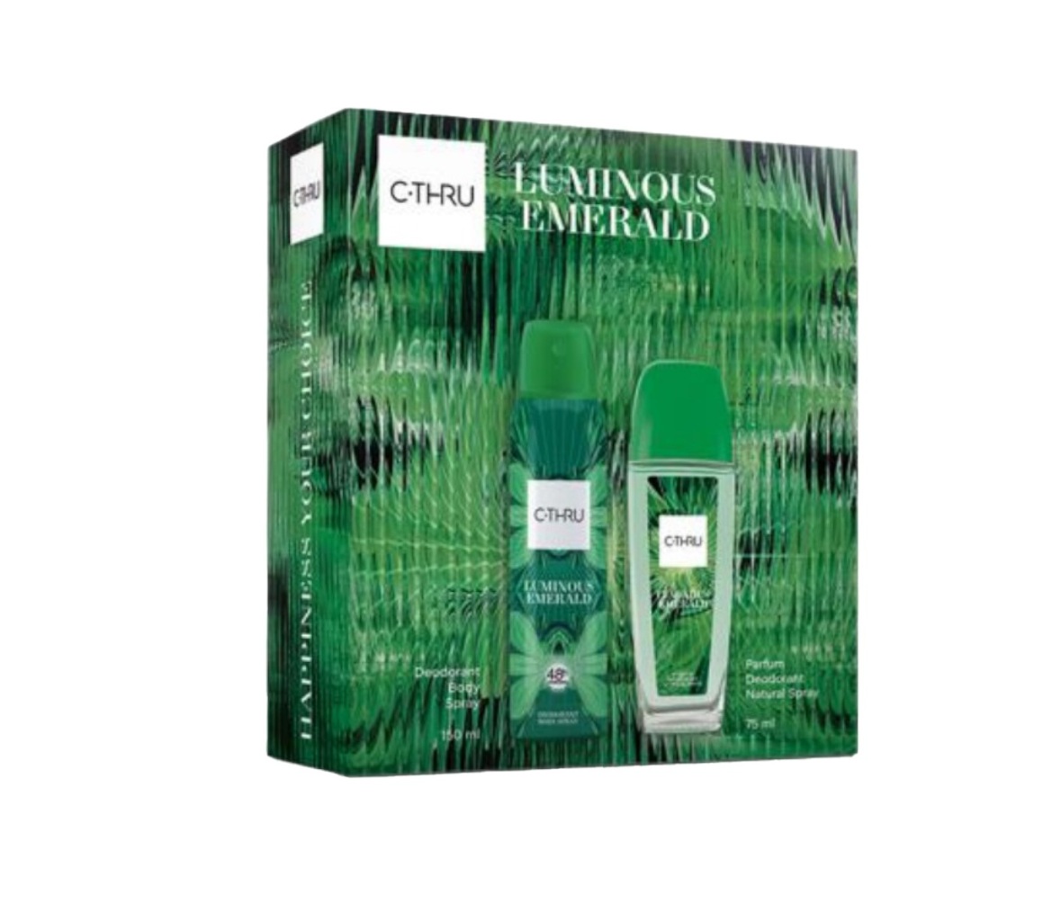 C-THRU CASETA CADOU (DNS75ML+DEO150) LUMINOUS EMERALD 