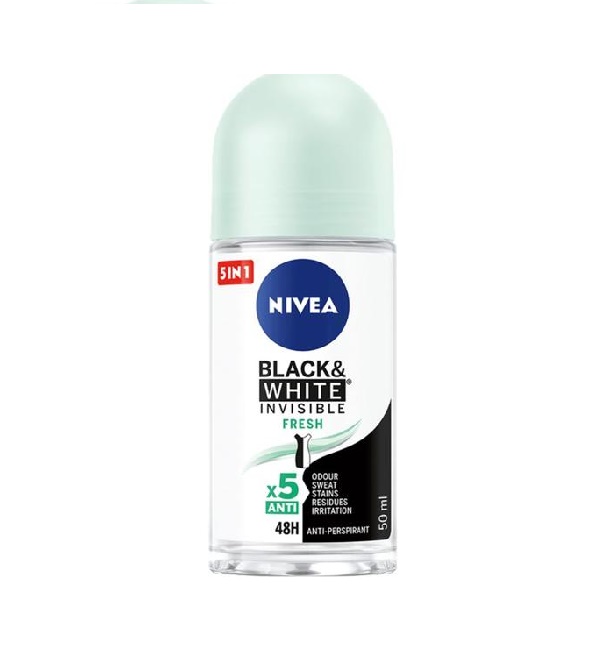 Antiperspirant Roll On Nivea Invisible BW Fresh 50ml 