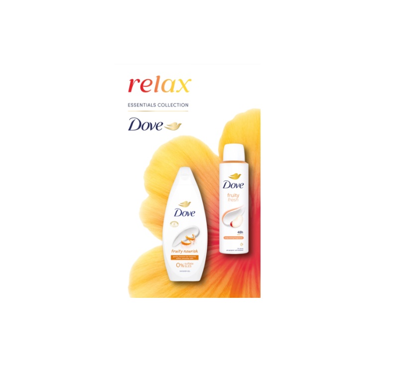 DOVE CASETA CADOU (SG250+DEO150) RELAX FRUITY FRESH