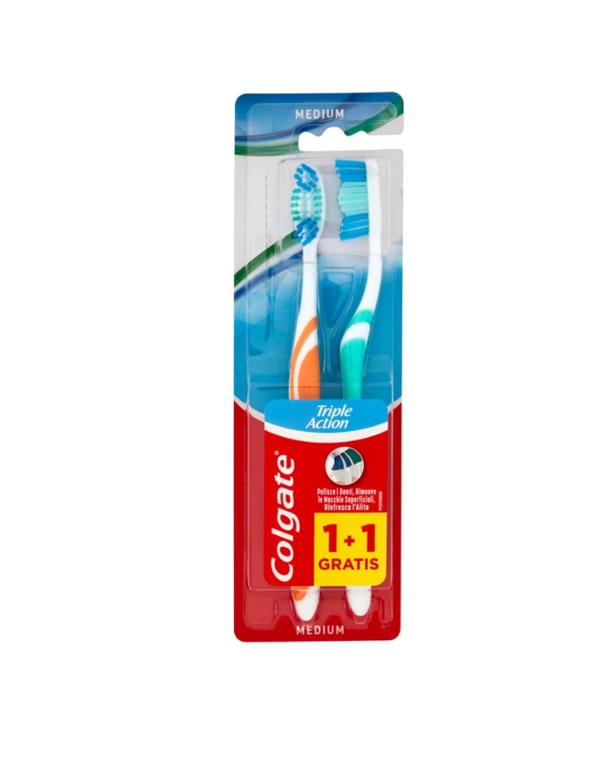 COLGATE PERIUTA DINTI TRIPLE ACTION 2BUC/SET MEDIUM 