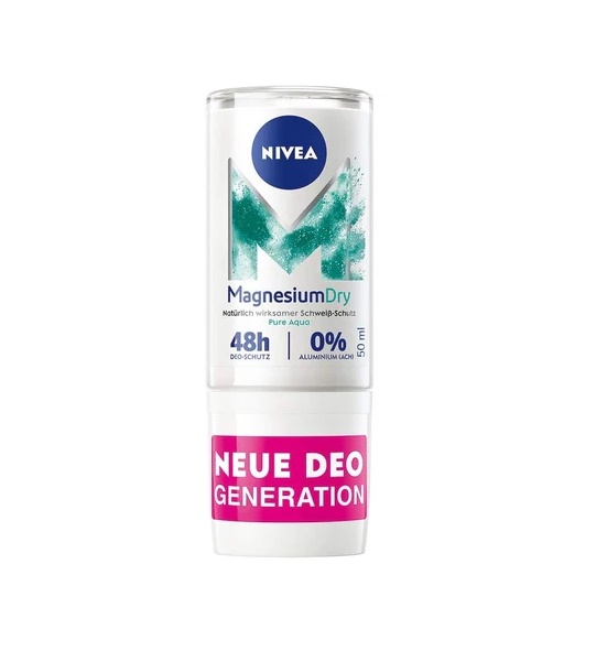NIVEA ANTIPERSPIRANT ROLL ON 50ML MAGNESIUM DRY PURE 