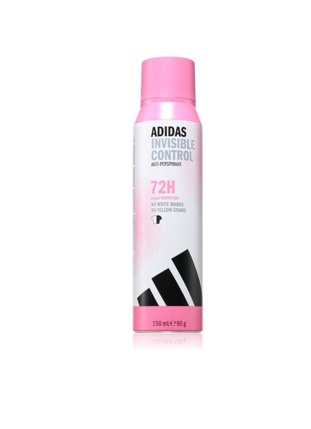 Deodorant spray antiperspirant adidas Invisible Control pentru femei, 150 ml