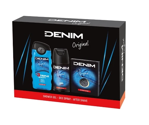 Caseta Cadou Denim Original Aftershave 100ml Gel Dus 250ml Deodorant 150ml