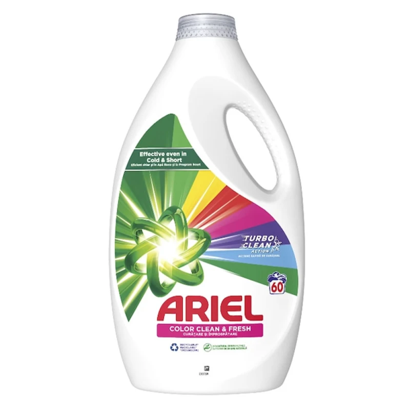 Detergent de Rufe Lichid Ariel Color 60 de spalari 3L