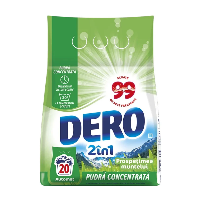 Detergent de rufe automat Dero 2 in 1 Prospetimea Muntelui 20 de spalari 1.5kg