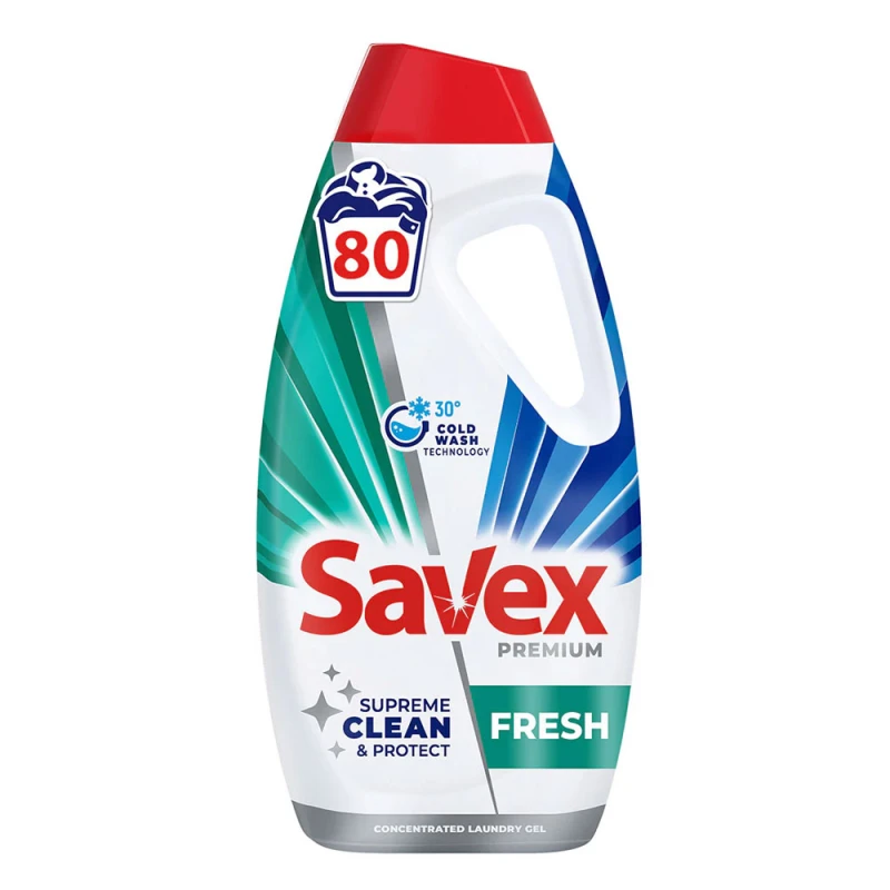 Detergent de rufe lichid Savex Fresh 80 spalari 3.6L