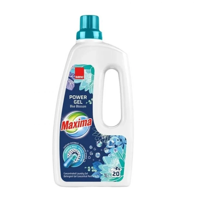Detergent De Rufe Lichid Gel Sano Maxima Blue Blossom 20 spalari 1000ml
