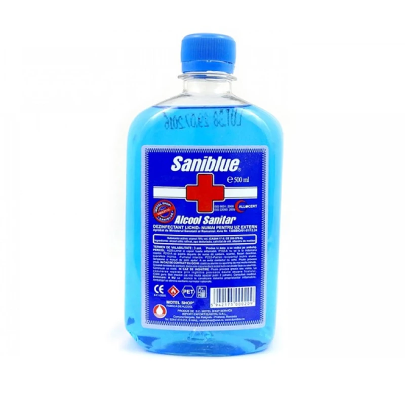 Alcool Sanitar Spirt uz extern Saniblue 70% 500ml