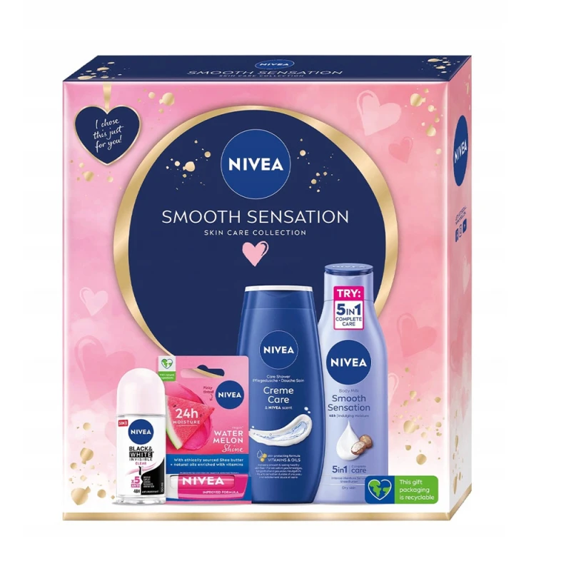 Caseta Cadou Nivea Lc250 Sg250 Lipstick4 8gr Roll50 Smooth Sensation