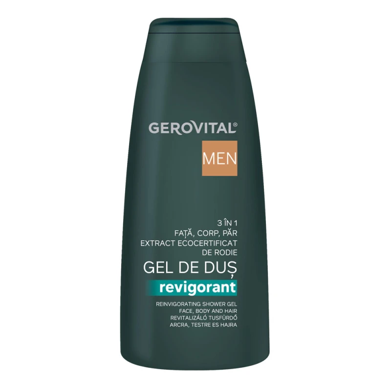 Gel Dus 3in1 Gerovital Men Revigorant 400ml