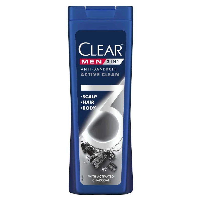 Sampon Clear Men 3 in 1 Anti-Dandruff Active Clean 360ml