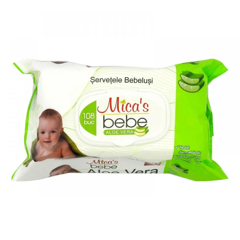 Servetele Umede Cu Capac Micas Bebelusi Aloe Vera 108buc