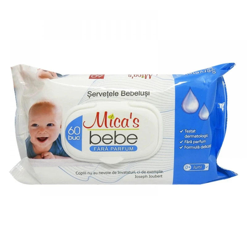 Servetele Umede Bebelusi Cu Capac Micas Sensitiv 60buc