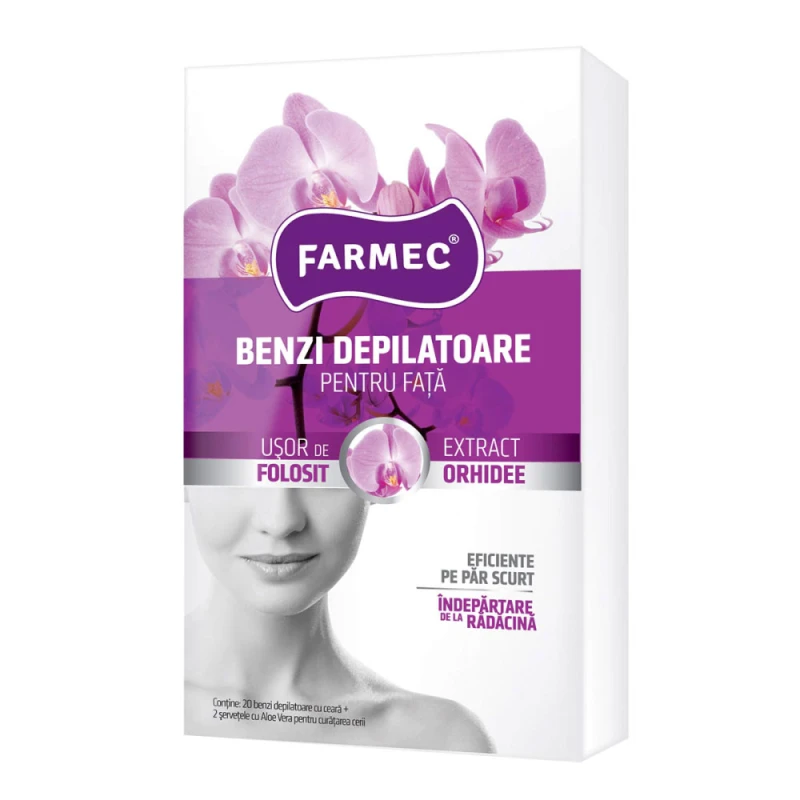 Benzi Depilatoare Fata Farmec Orhidee 12buc