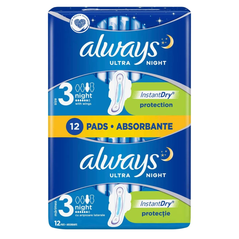 Absorbante Always Ultra Night 12 buc