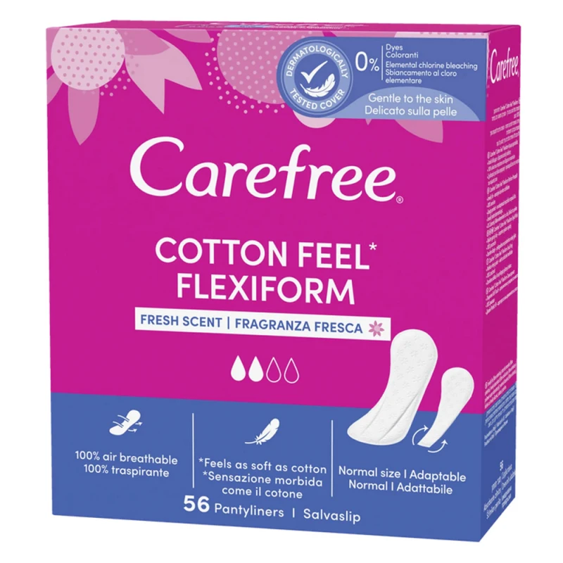 Absorbante Zilnice Carefree Cotton Flexiform 56 buc