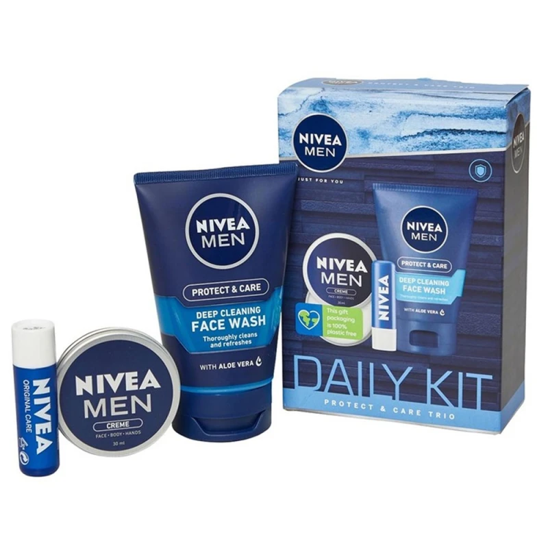 Caseta Cadou Nivea Protect Care Gel Fata 100ml Lip CR30ml