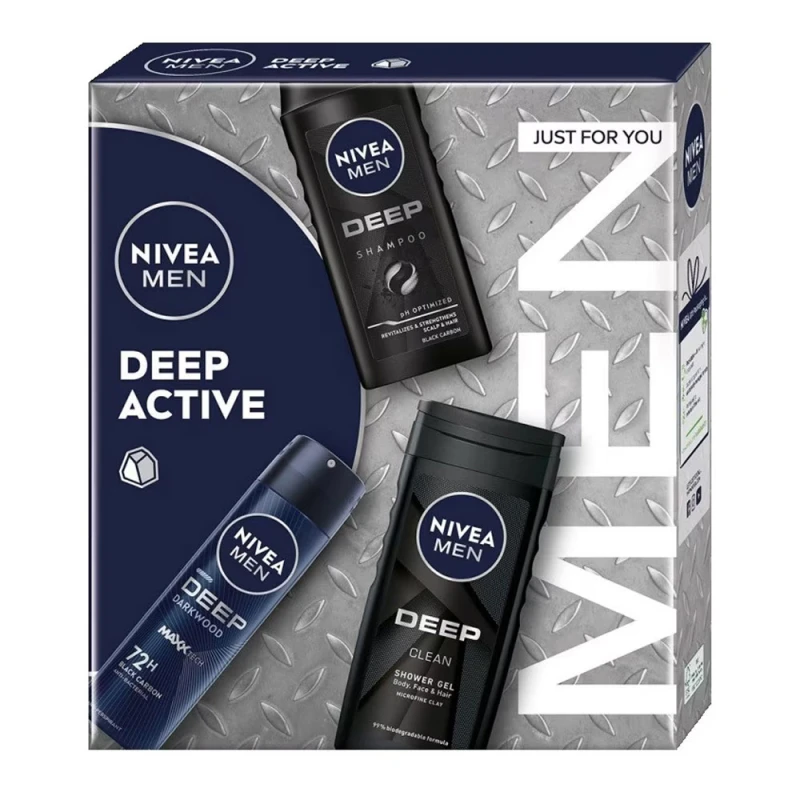 Caseta Cadou Nivea Men Deep Active Deo150 SG250 Samp250