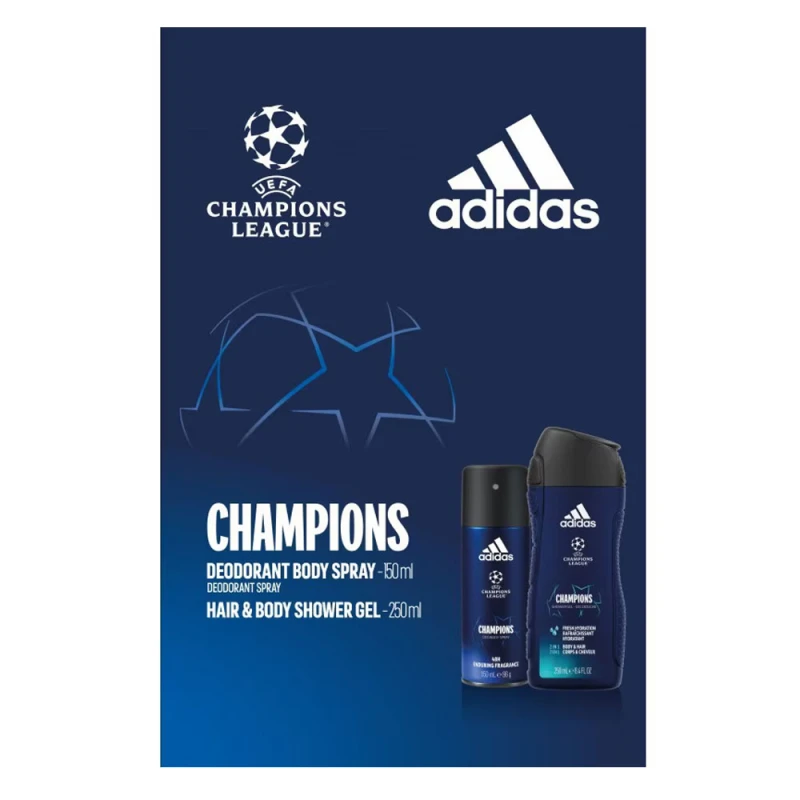 Caseta Cadou Adidas Sg Champion League Men 250ml Deo 150ml