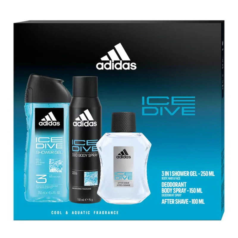 Caseta Cadou Adidas Deo Men Ice Dive 150ml As 100ml Sg 250ml