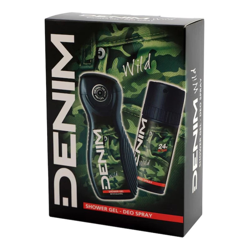 Caseta Cadou Denim Wild Gel Dus 250ml Deodorant 150ml