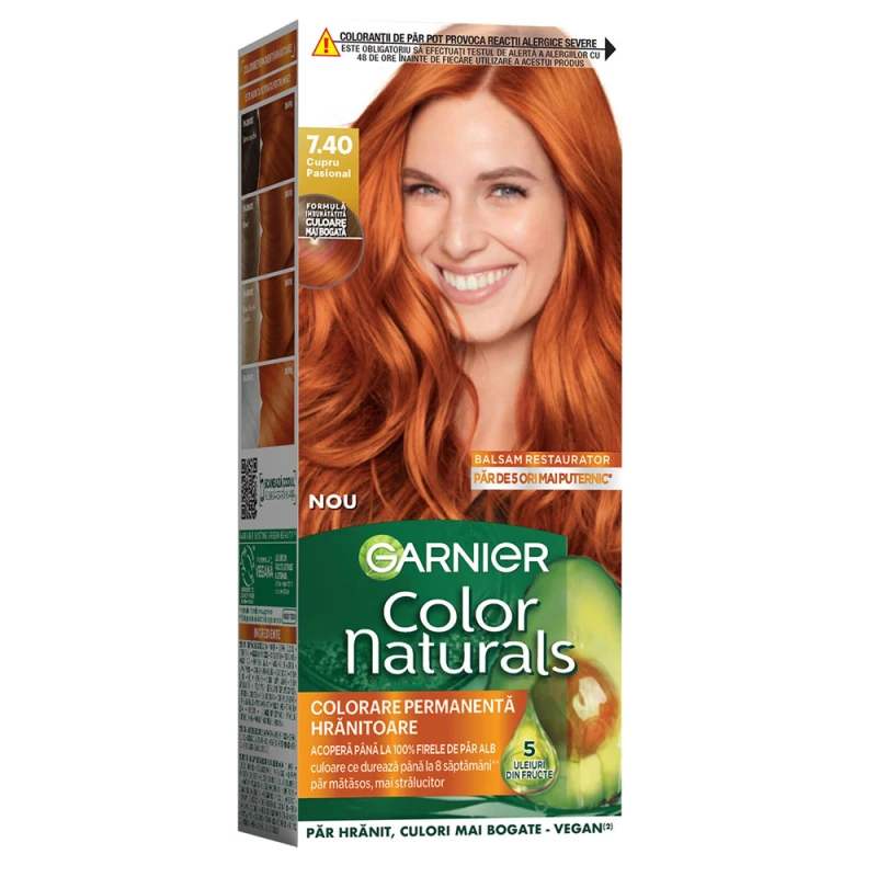 Vopsea Par Garnier Color Naturals Nuanta De Cupru Pasional 7 40