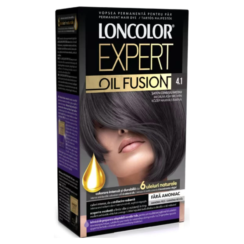 Vopsea De Par Loncolor Expert Oil Fusion Saten Cenusiu Mediu 4.1