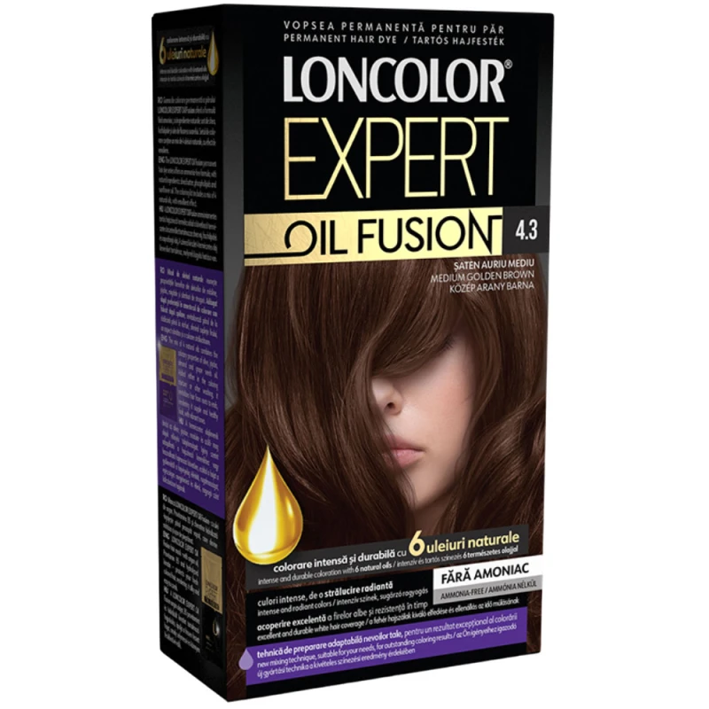 Vopsea De Par Loncolor Expert Oil Fusion Saten Auriu Mediu 4.3