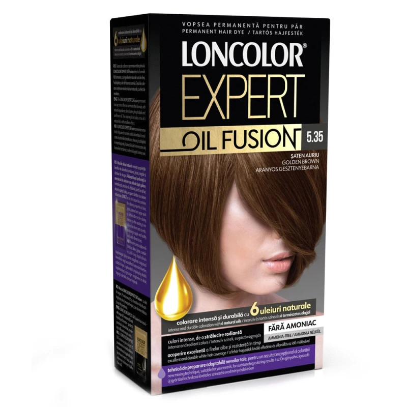 Vopsea De Par Loncolor Expert Oil Fusion Saten Auriu 5.35