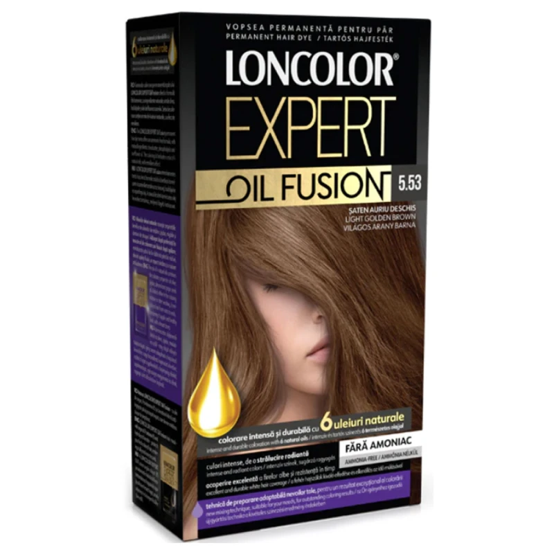 Vopsea De Par Loncolor Expert Oil Fusion Saten Auriu Deschis 5.53
