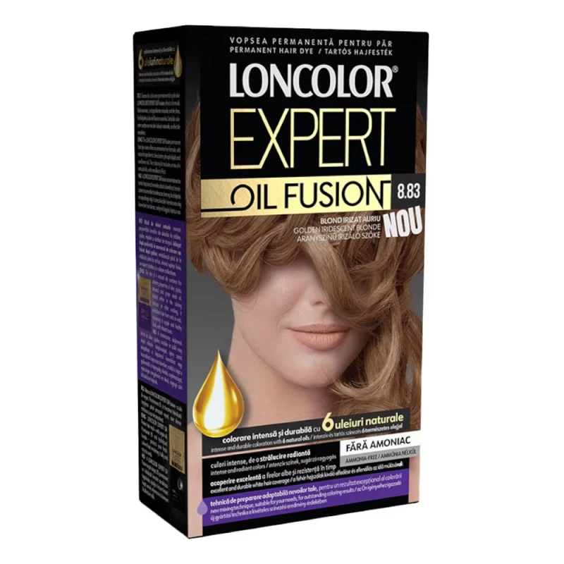 Vopsea De Par Loncolor Expert Oil Fusion Blond Irizat Auriu 8.83