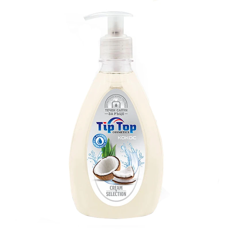 Sapun Lichid Crema Tip Top cu Nuca de Cocos, 1L Sapun Lichid Crema Tip Top cu Nuca de Cocos, 1L